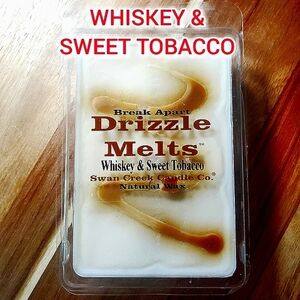 WHISKEY & SWEET TABACCO WAN CREEK CANDLE CO Drizzle Melts Natural Wax 5.25 oz